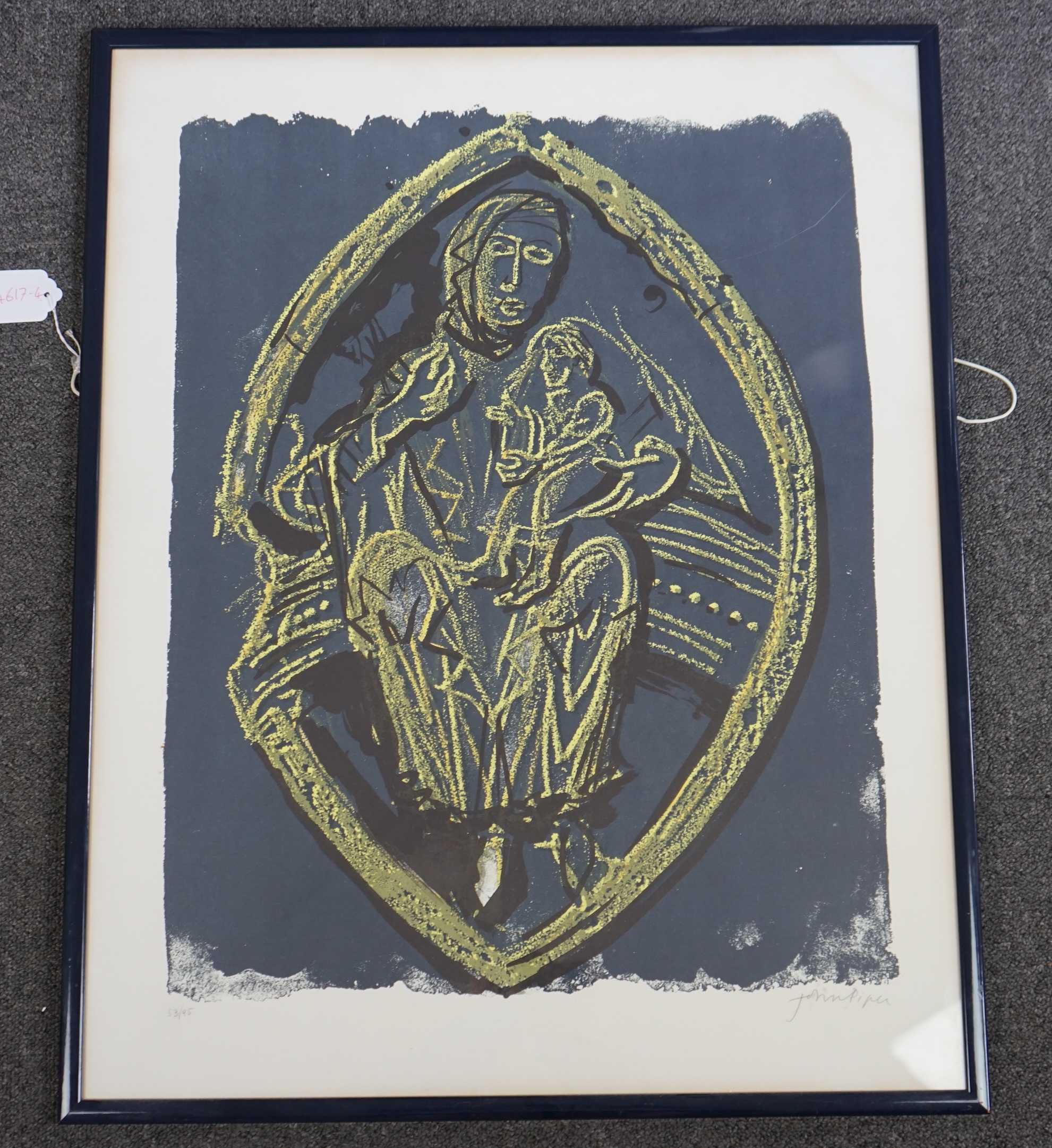 John Piper (British, 1903-1992), lithograph, Virgin and Child (L.267), signed in pencil, 53/95, 70.5 x 56cm. Condition - fair, staining to the margin